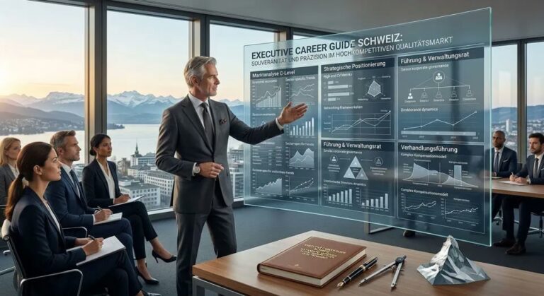 Moderne Business-Architektur in der Schweiz als Symbol für Karriere und Executive Search.