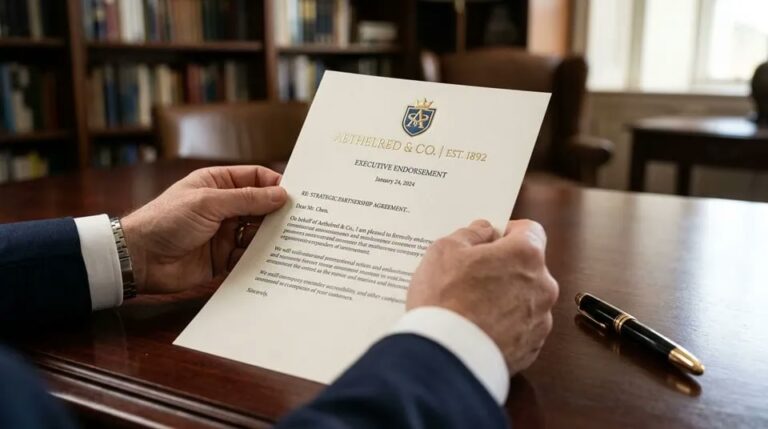 Führungskraft im Gespräch mit Referenzgeber – Referenzen einholen und ausstellen