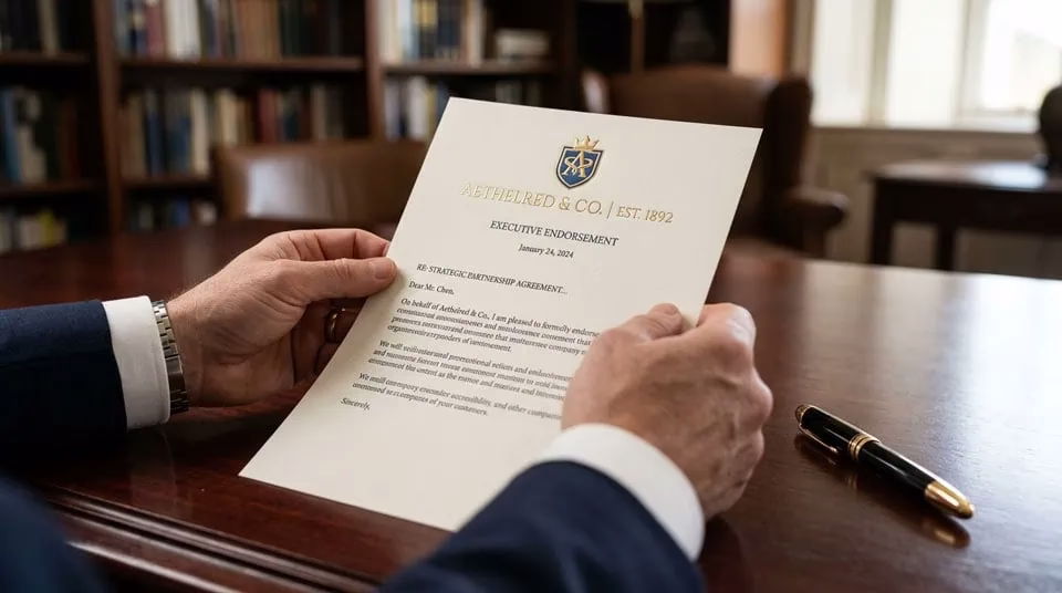Führungskraft im Gespräch mit Referenzgeber – Referenzen einholen und ausstellen